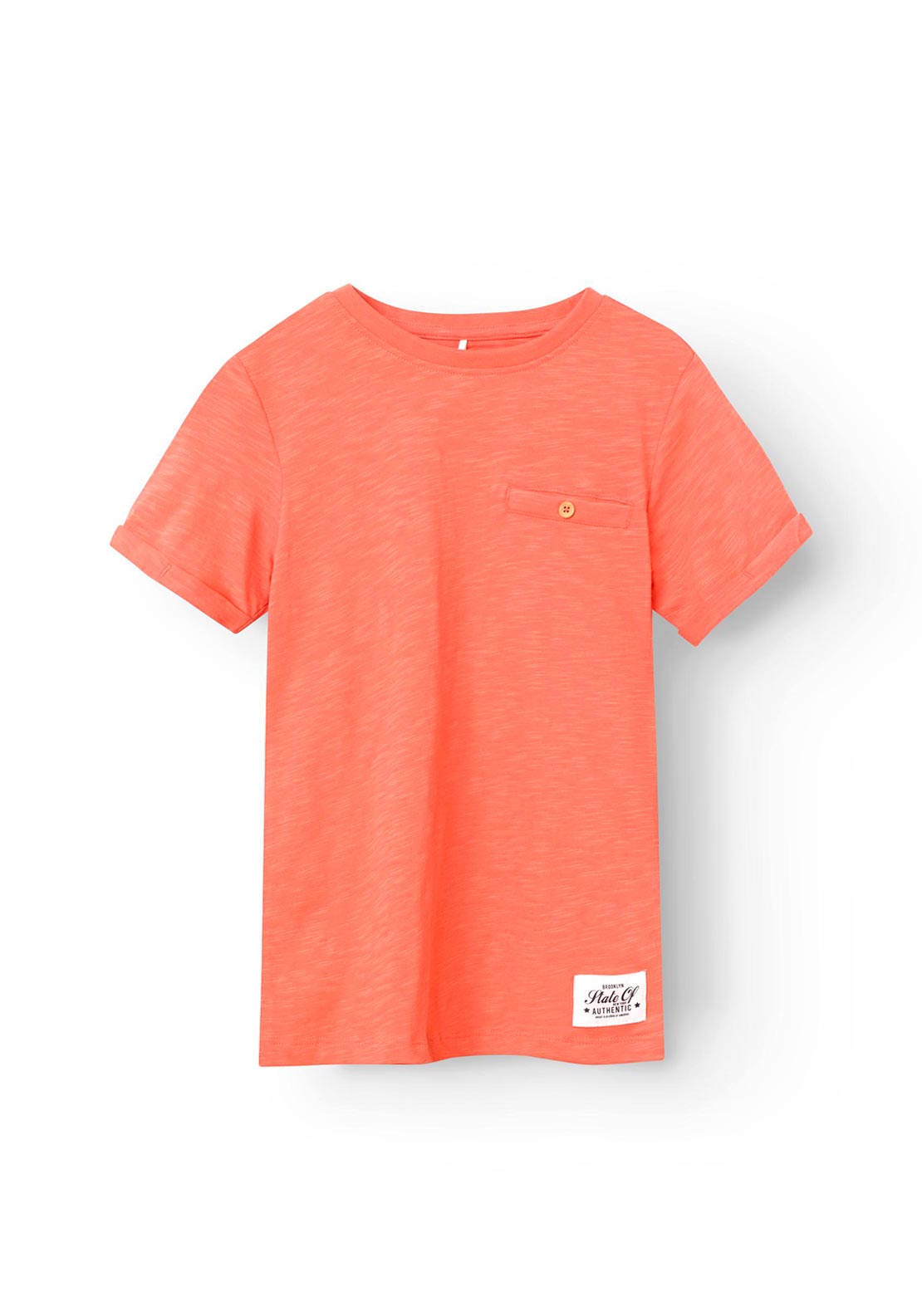 Name It Mini Boy Vincent Short Sleeve Tee, Coral