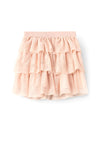 Name It Mini Girl Betrille Tulle Skirt, Sepia Rose