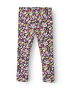 Name It Mini Girl Daffodil Floral Legging, Dark Sapphire