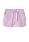 Name It Mini Girl Henny Printed Shorts, Smoky Grape