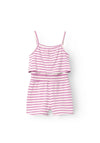 Name It Mini Girl Jia Stripe Jumpsuit, Smoky Grape