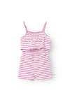 Name It Mini Girl Jia Stripe Jumpsuit, Smoky Grape