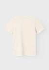 Name It Mini Girl Kate Rainbow Short Sleeve Tee, Whitecap Gray