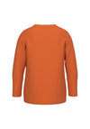 Name It Mini Girl Lotus Long Sleeve Top, Harvest Pumpkin