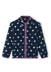Name It Mini Girl Meeko Polka Dot Fleece, Dark Sapphire