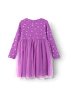 Name It Mini Girl Ofelia Long Sleeve Dress, Hyacinth Violet