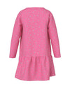 Name It Kid Girl Vivian Glitter Polka Dot Dress, Pink Cosmos