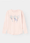 Name It Mini Girl Vix Long Sleeve Top, Sepia Rose