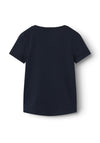 Name It Mini Girl Vix Short Sleeve Tee, Dark Sapphire