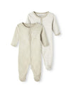 Name It Baby 2 Pack Of Elephant Print Babygrows, Elephant Fog
