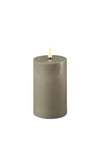 Deluxe Homeart LED Narrow Pillar 7.5x12.5cm Candle, Sand