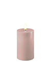 Deluxe Homeart LED Narrow Pillar 7.5x12.5cm Unique Candle, Rose