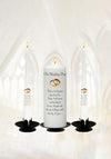 Naturally Irish Elegant Gold Rings Wedding Candles, White
