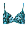 Naturana Abstrast Print Underwire Bikini Top, Green