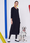 Naya Elasticated Hem Midi Dress, Black