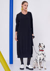 Naya Elasticated Hem Midi Dress, Black