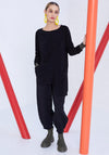 Naya Asymmetrically Cut Tunic Top, Black