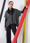 Naya Drawstring Waist Jersey Top, Dark Khaki