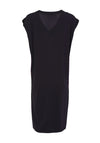 Naya V-Neckline Long Knit Tunic Top, Black
