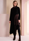 Naya Asymmetrical Hem Dress, Black and Brown