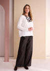 Naya Wide Leg Faux Leather Trousers, Brown