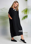 Naya Long Line Hooded With Mesh Insets Jacket, Black