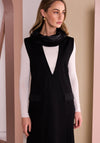 Naya Sleeveless with V-Neck Pinafore Dress, Black