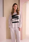 Naya Brush Stroke Graphic Print Top, Grey