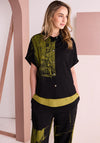 Naya Scribble Printed Wide Leg Trousers, Black