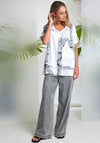 Naya Marble Effect Print Short Sleeve Shirt, Grey & White