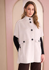 Naya High Neck Relaxed Sleeve Jacket, Stone