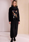 Naya Colour Block Graphic Print Top, Black
