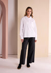 Naya Relaxed Fit with Drawstrings Hoodie, White