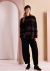 Naya Barrel with Hem Detail Trousers, Black