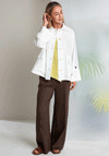 Naya Centre Seam Wide Leg Trousers, Brown