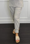 Naya Cuffed Leg Pull on Trousers, Ash Grey