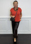 Naya Mohair Blend V Neck Knit Vest, Red