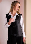Naya V-Neckline Sleeveless Waistcoat, Black