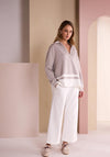 Naya Shaped with Side Pocket Trousers, Cream