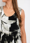 Naya Stone Print Shift Maxi Dress, Khaki & Black