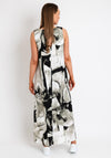 Naya Stone Print Shift Maxi Dress, Khaki & Black