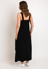 Naya Side Slit Balloon Midi Dress, Black