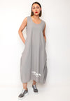 Naya Wave Print Hem Jersey Dress, Taupe/Grey