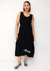 Naya Wave Print Hem Jersey Dress, Black