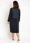 Naya Two Tone Jersey Mix Long Jacket, Anthracite