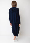Naya Hooded Pocket Detail Jacket, Navy