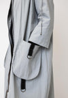 Naya Hooded With D-Ring Pocket Trimmed Coat, Silver