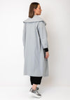 Naya Hooded With D-Ring Pocket Trimmed Coat, Silver