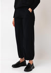 Naya Wide Leg Tuck Hem Trousers, Black