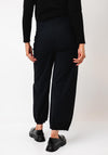 Naya Wide Leg Tuck Hem Trousers, Black